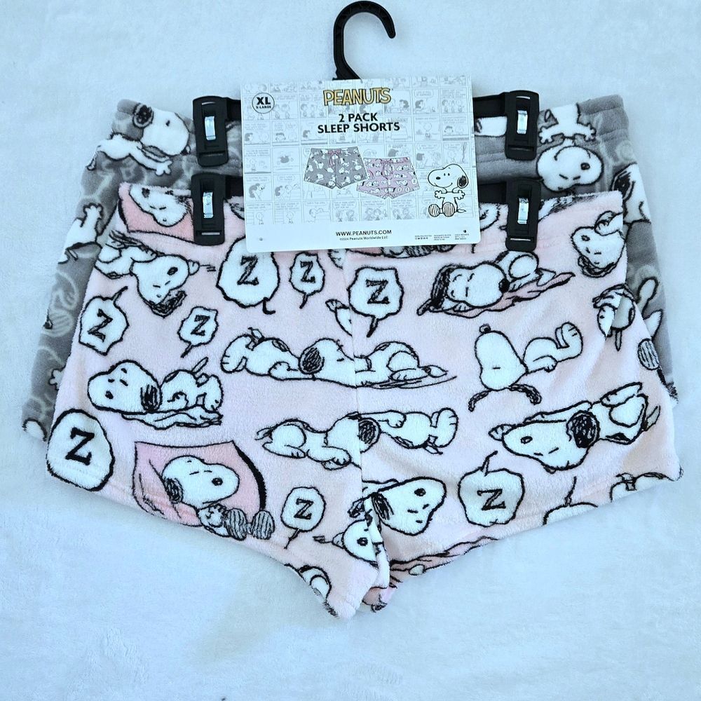 Peanuts🥜 Two✌️ Pack Fleece Sleep💤 Shorts🩳 - NWT - Picture 13 of 13